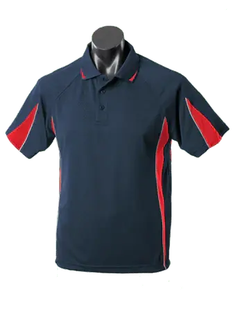 Aussie Pacific Eureka Kids Polo Shirt 3304 Casual Wear Aussie Pacific Navy/Red/Ashe 6